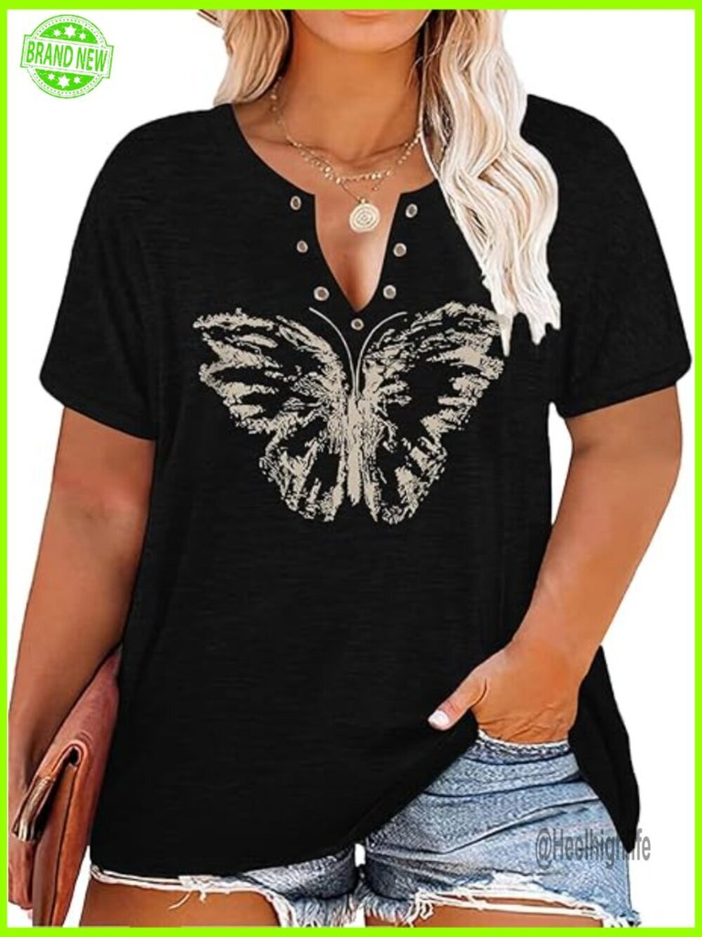 Plus Size V-Neck Sleeveless Tank Top - Distressed Whiskey T-Shirt